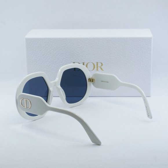 FINAL PRICE NEW DIOR DIORBOBBY R1U 95B0 IVORY BLUE SUNGLASSES - Picture 12 of 13